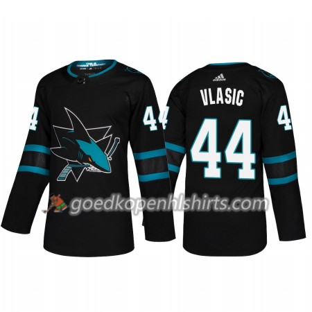 San Jose Sharks Marc-Edouard Vlasic 44 Adidas 2018-2019 Alternate Authentic Shirt - Mannen